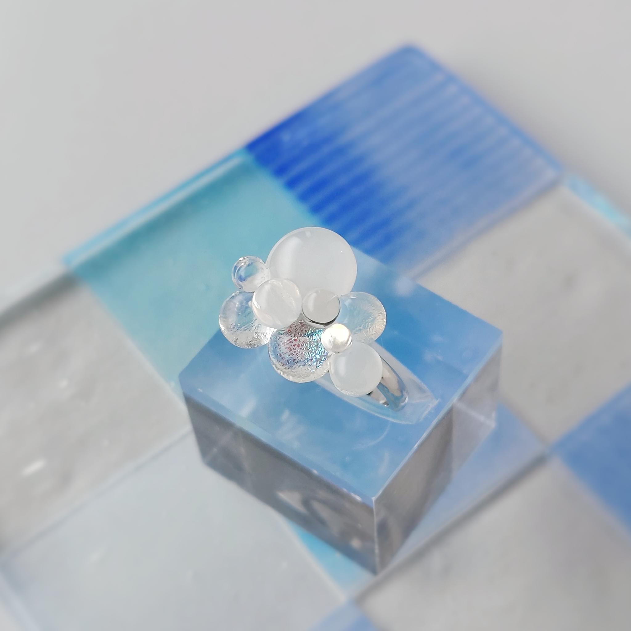 一期一会 ガラスのしずくリング kumo | 7枚目