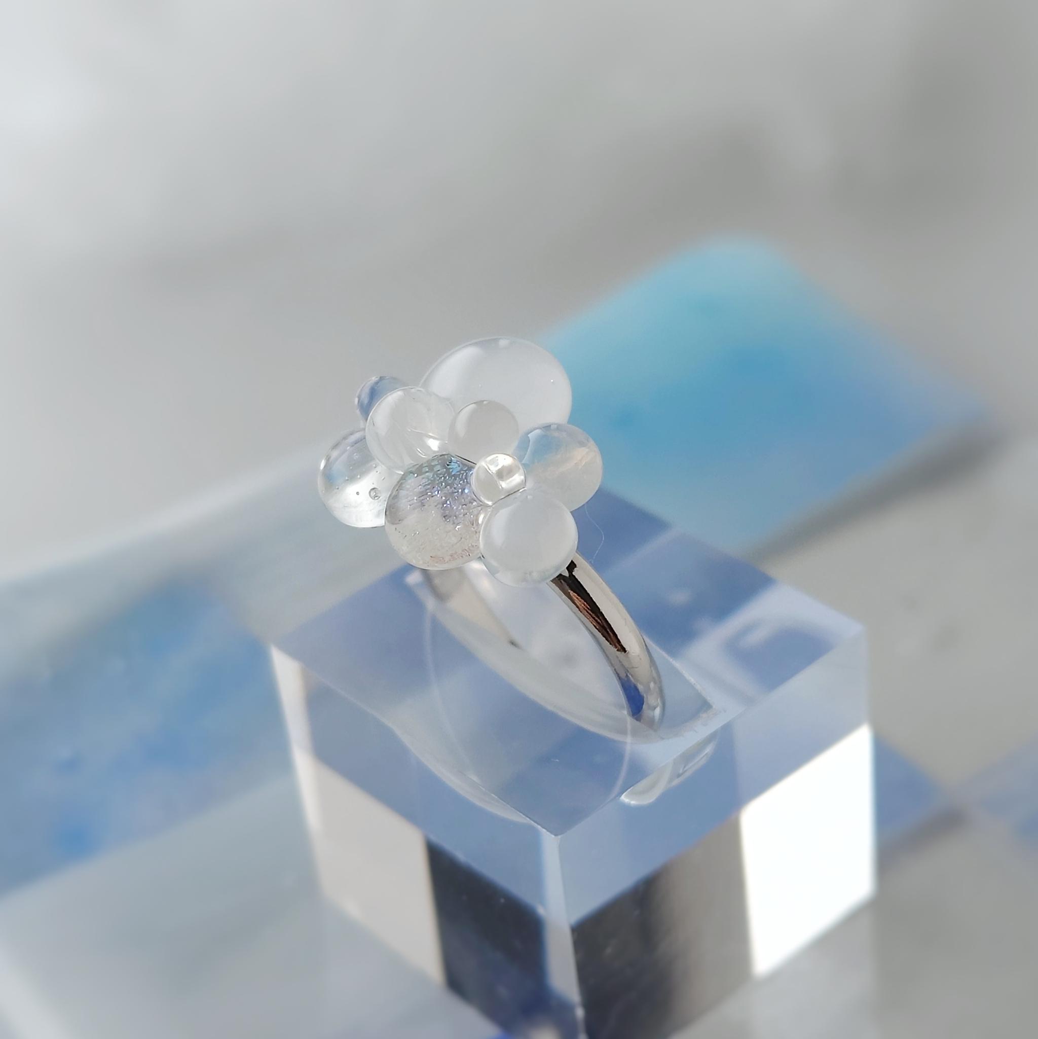 一期一会 ガラスのしずくリング kumo | 6枚目