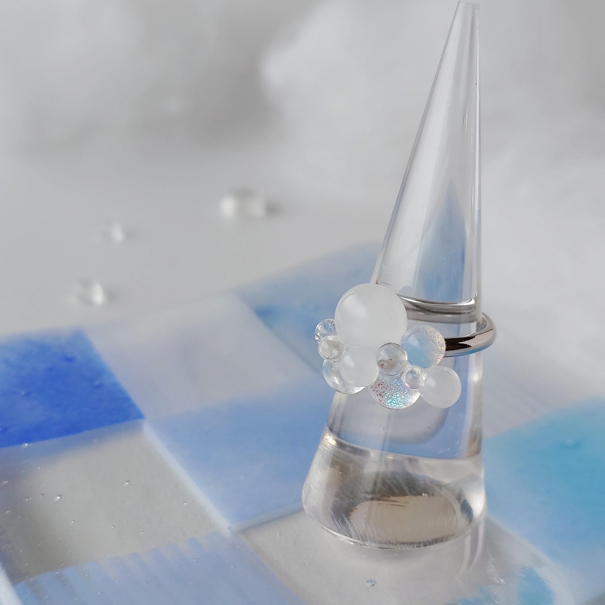 一期一会 ガラスのしずくリング kumo | 9枚目