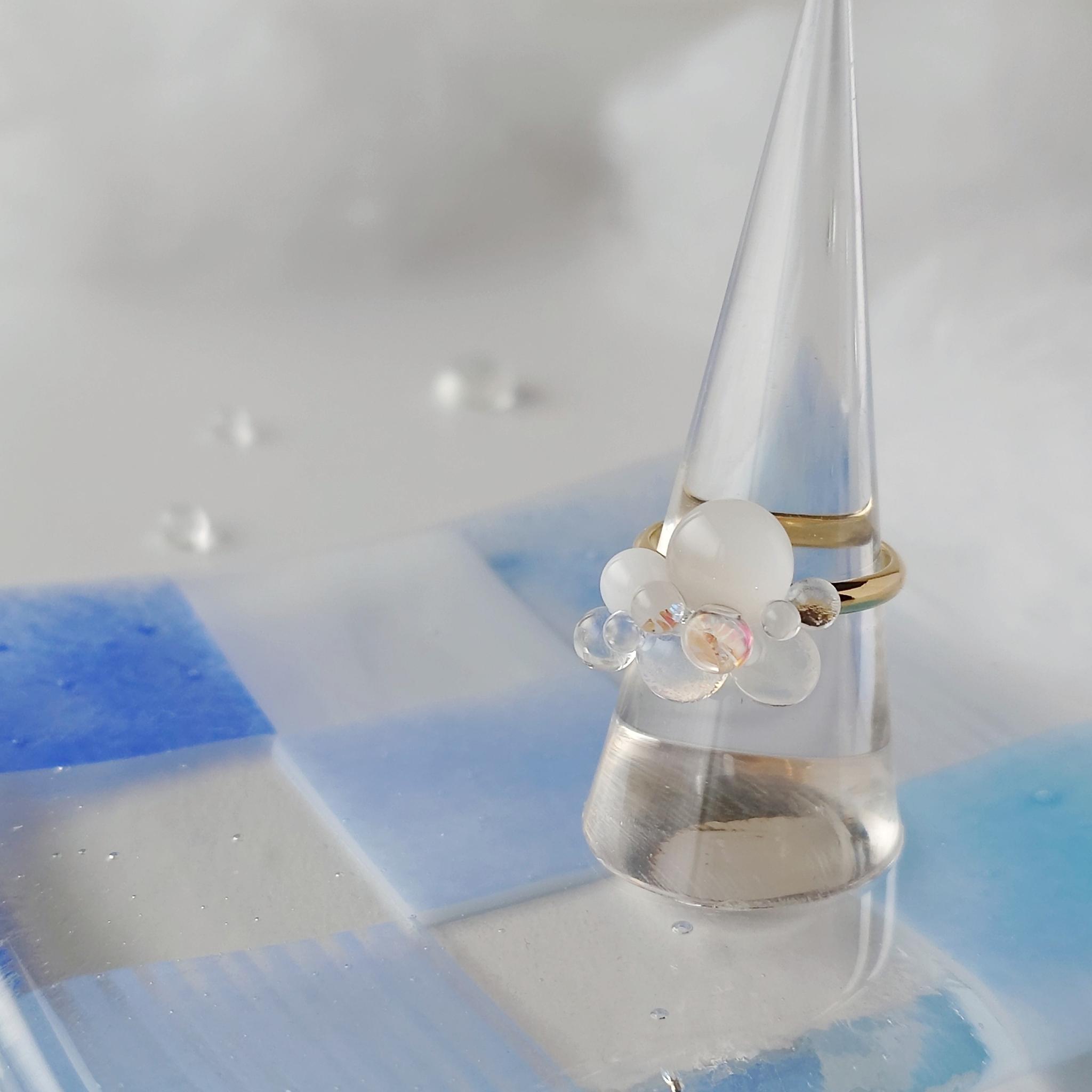 一期一会 ガラスのしずくリング kumo | 8枚目