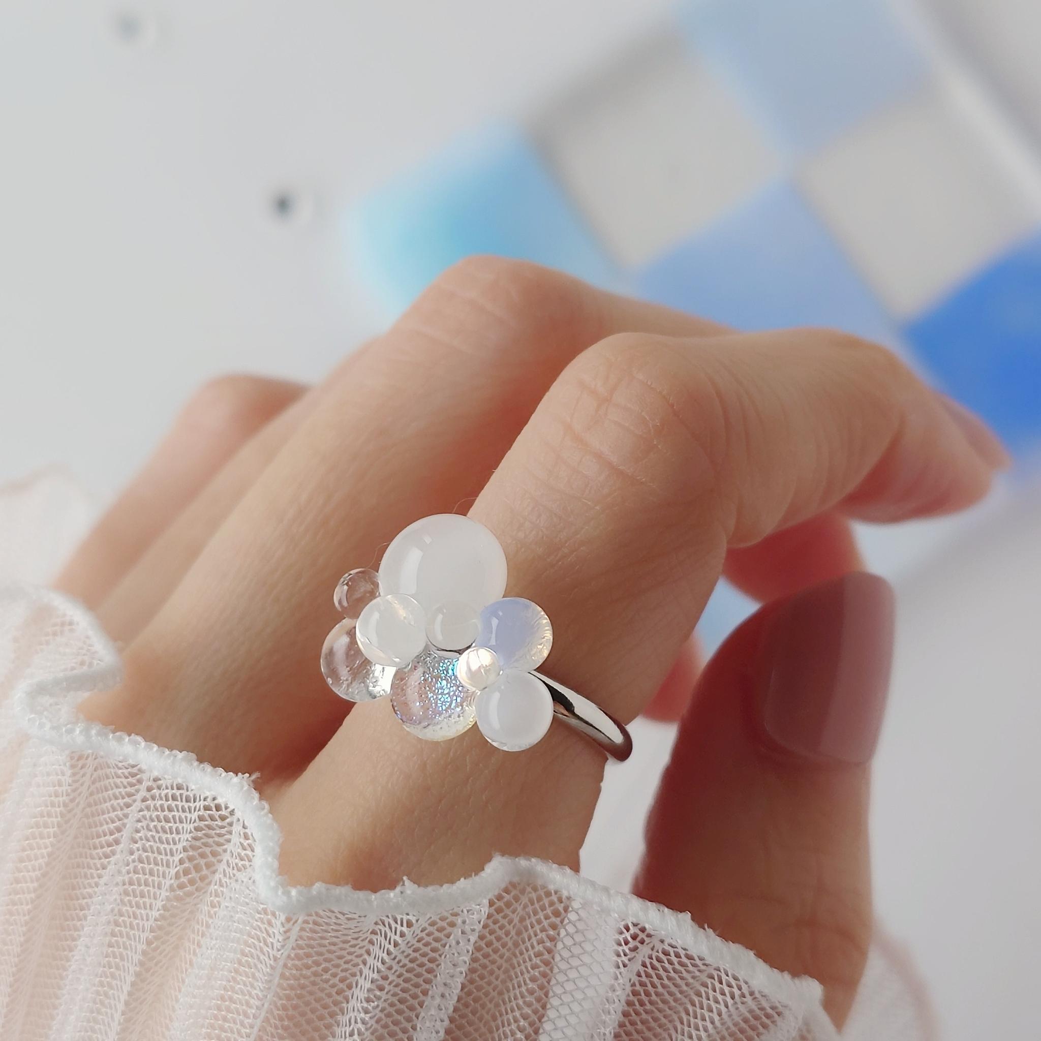 一期一会 ガラスのしずくリング kumo | 4枚目