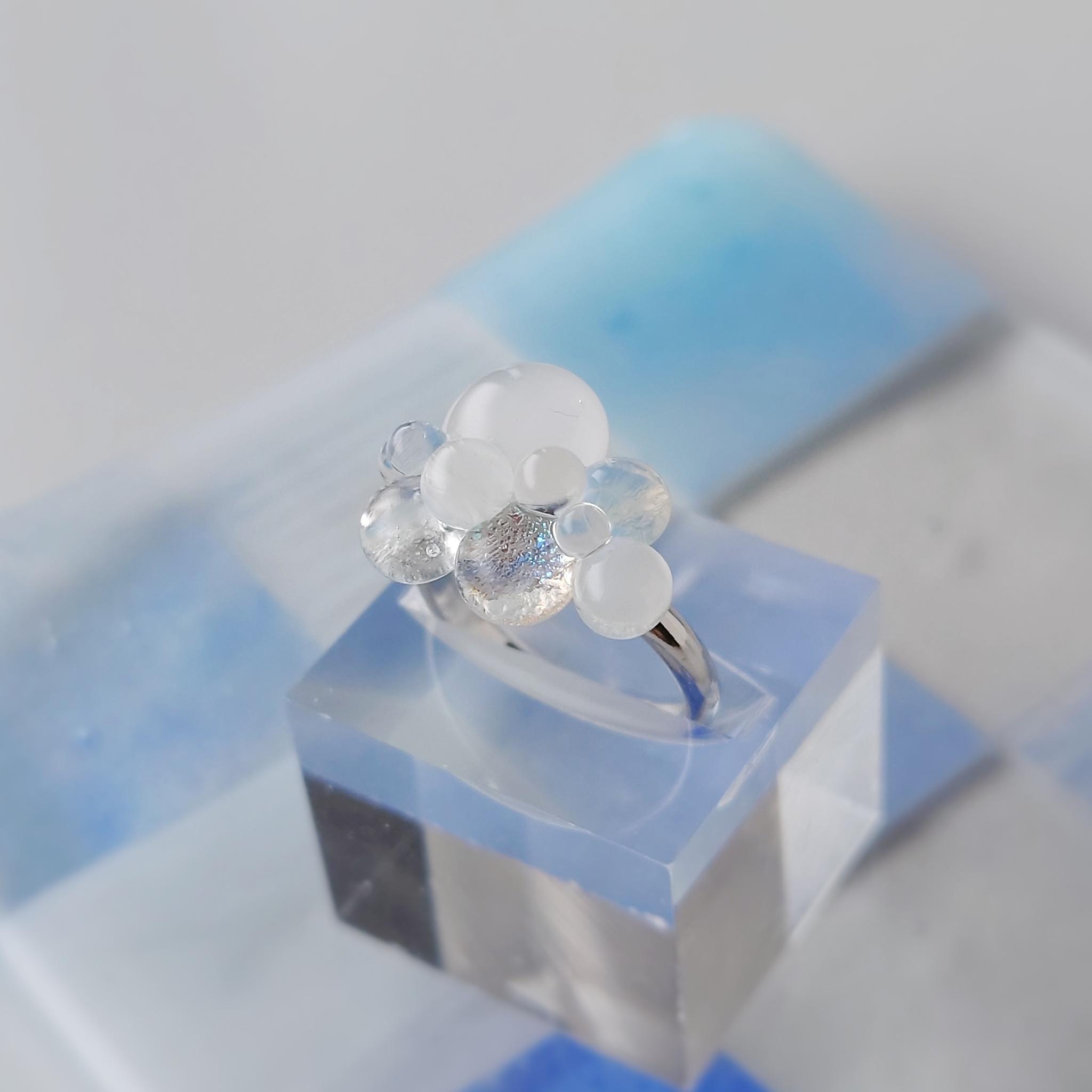 一期一会 ガラスのしずくリング kumo | 1枚目