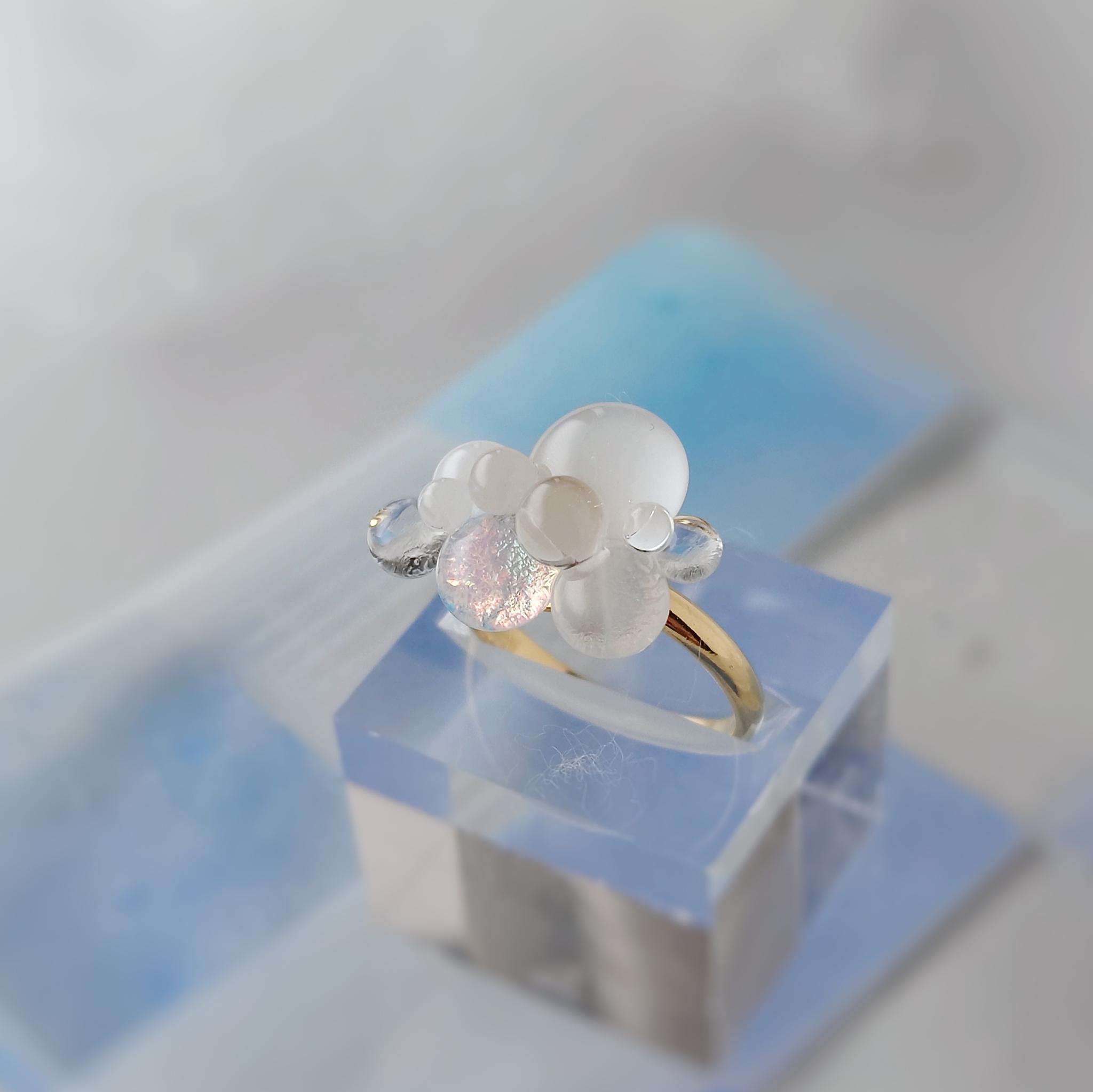 一期一会 ガラスのしずくリング kumo | 5枚目