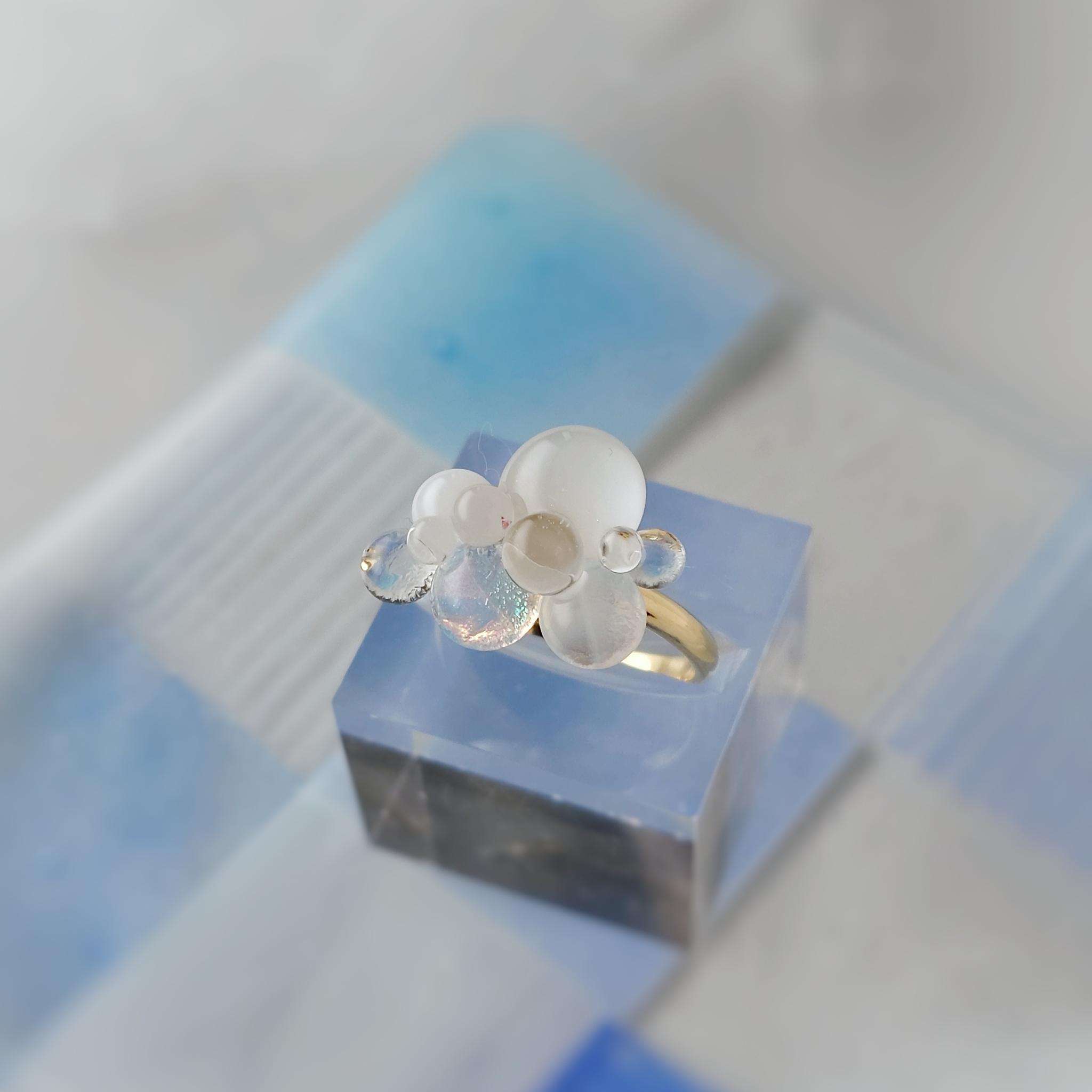 一期一会 ガラスのしずくリング kumo | 2枚目