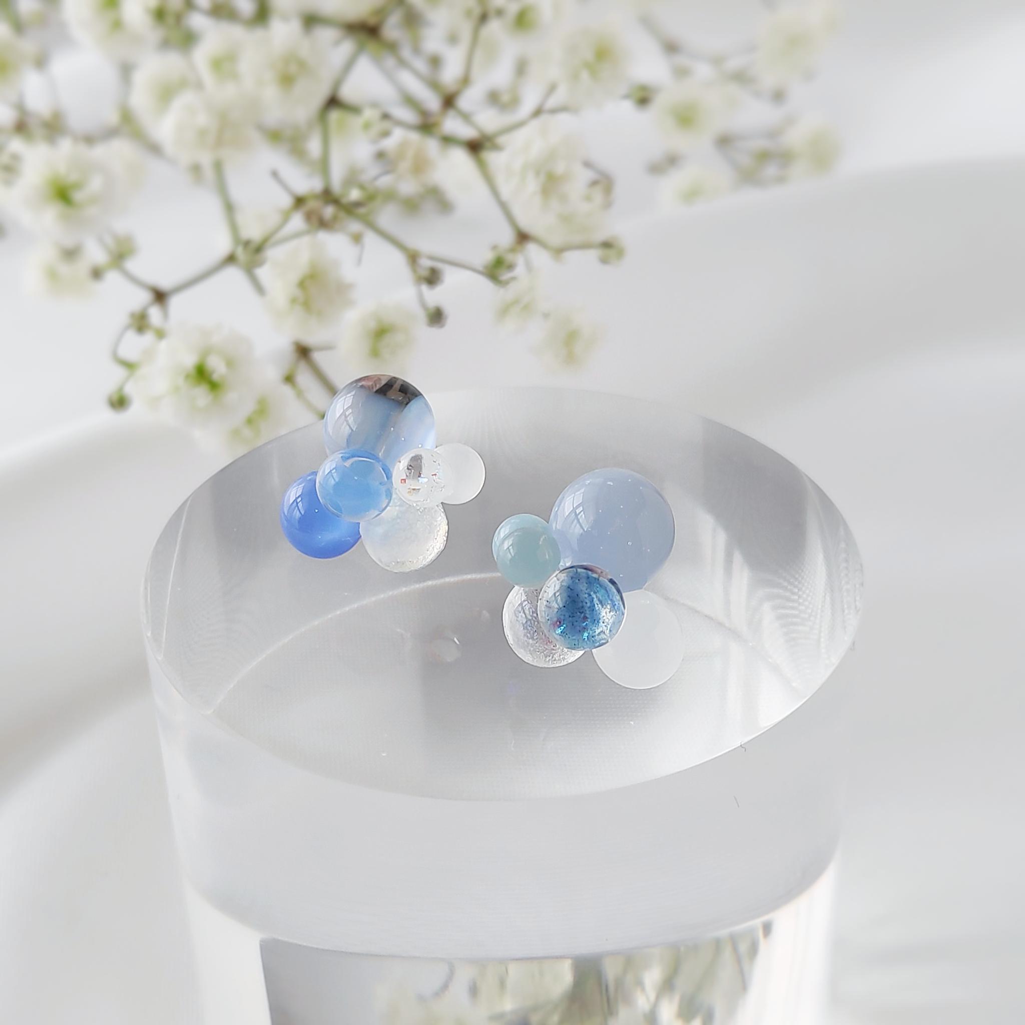 一期一会 ガラスのしずくピアス 空と光 | 3枚目