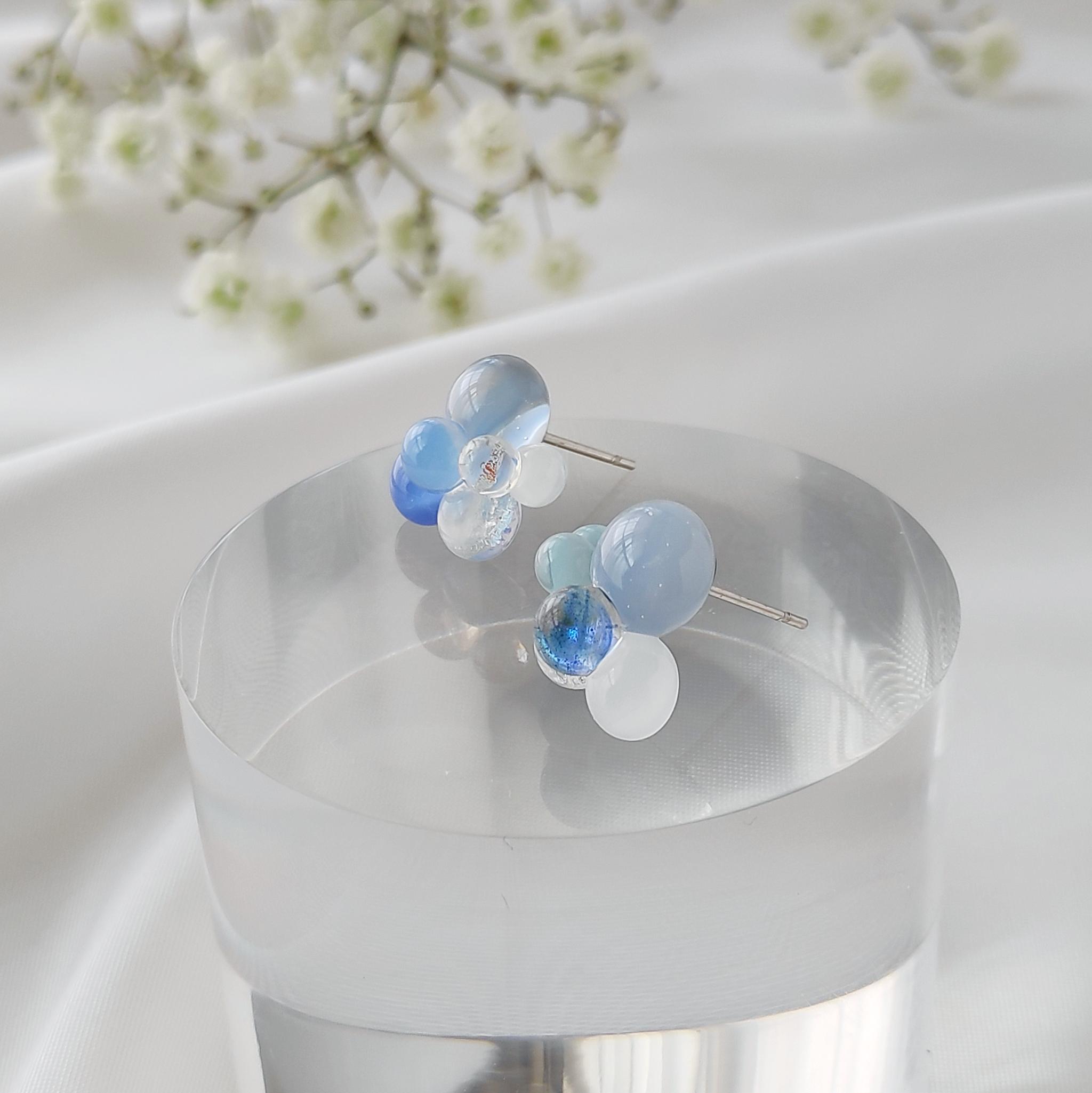 一期一会 ガラスのしずくピアス 空と光 | 4枚目