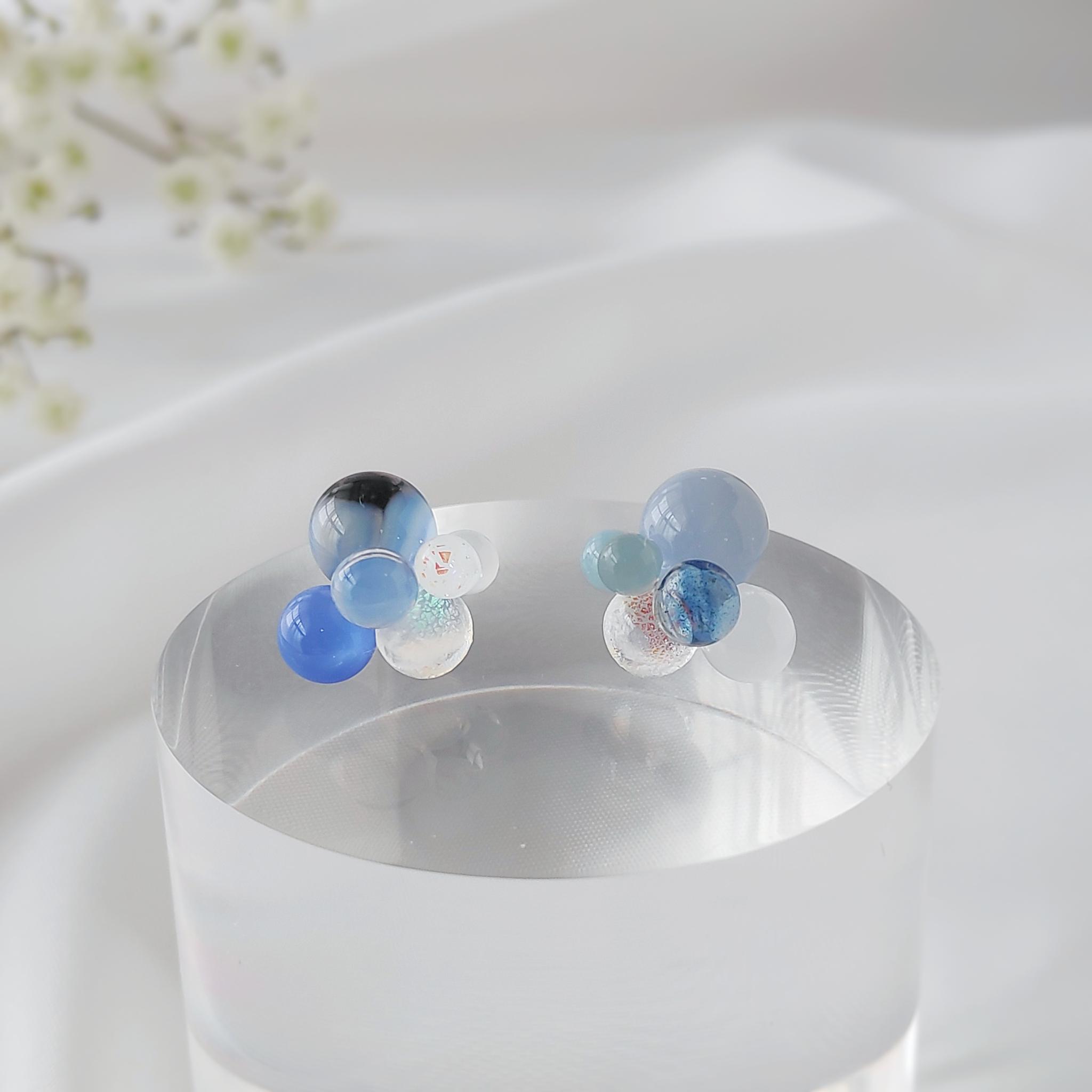 一期一会 ガラスのしずくピアス 空と光 | 5枚目