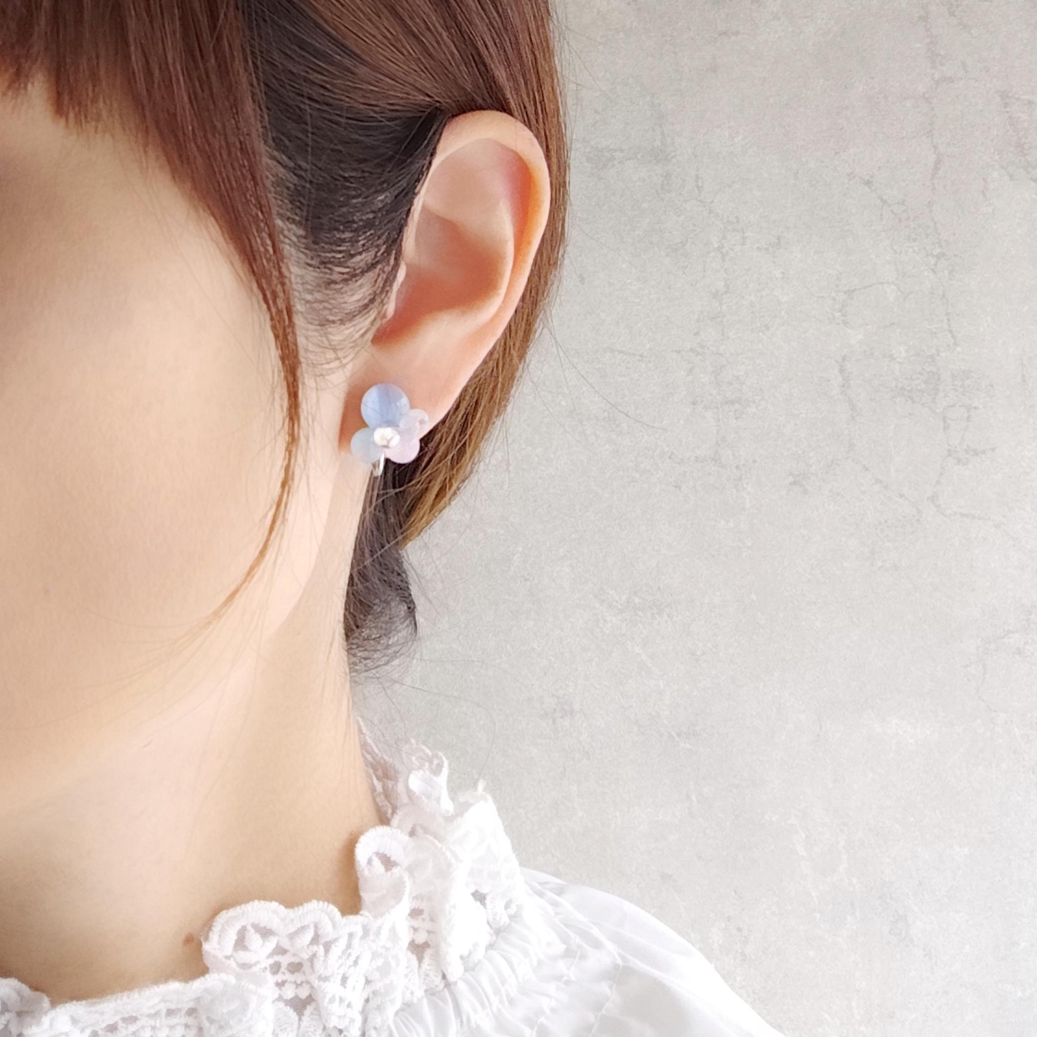 一期一会 ガラスのしずくピアス 空と光 | 7枚目