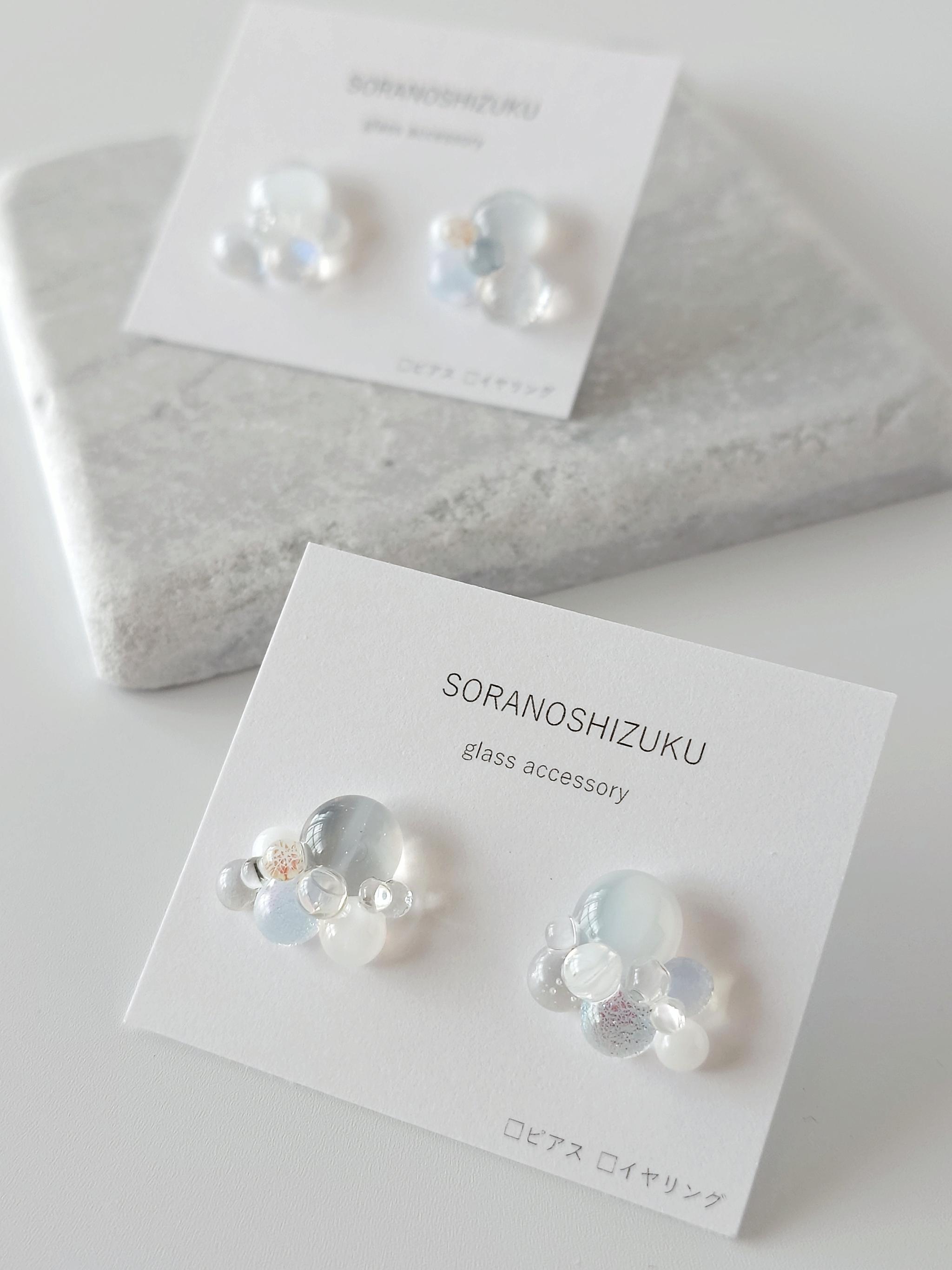 一期一会 ガラスのしずく イヤリング / ピアス kumo ② | 9枚目